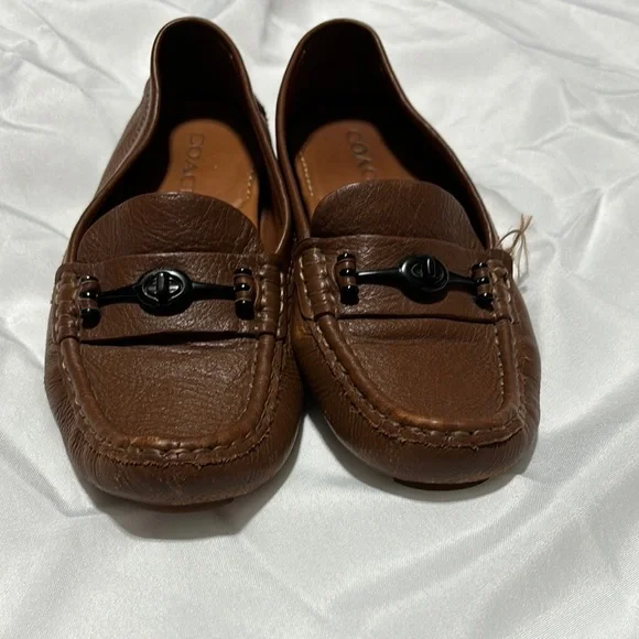Coach | Shoes | Coach Brown Leather Slipon Loafers With  display picture 2